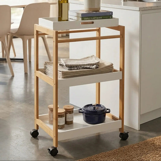 Nostra 3 Tier Rectangular Storage Trolley