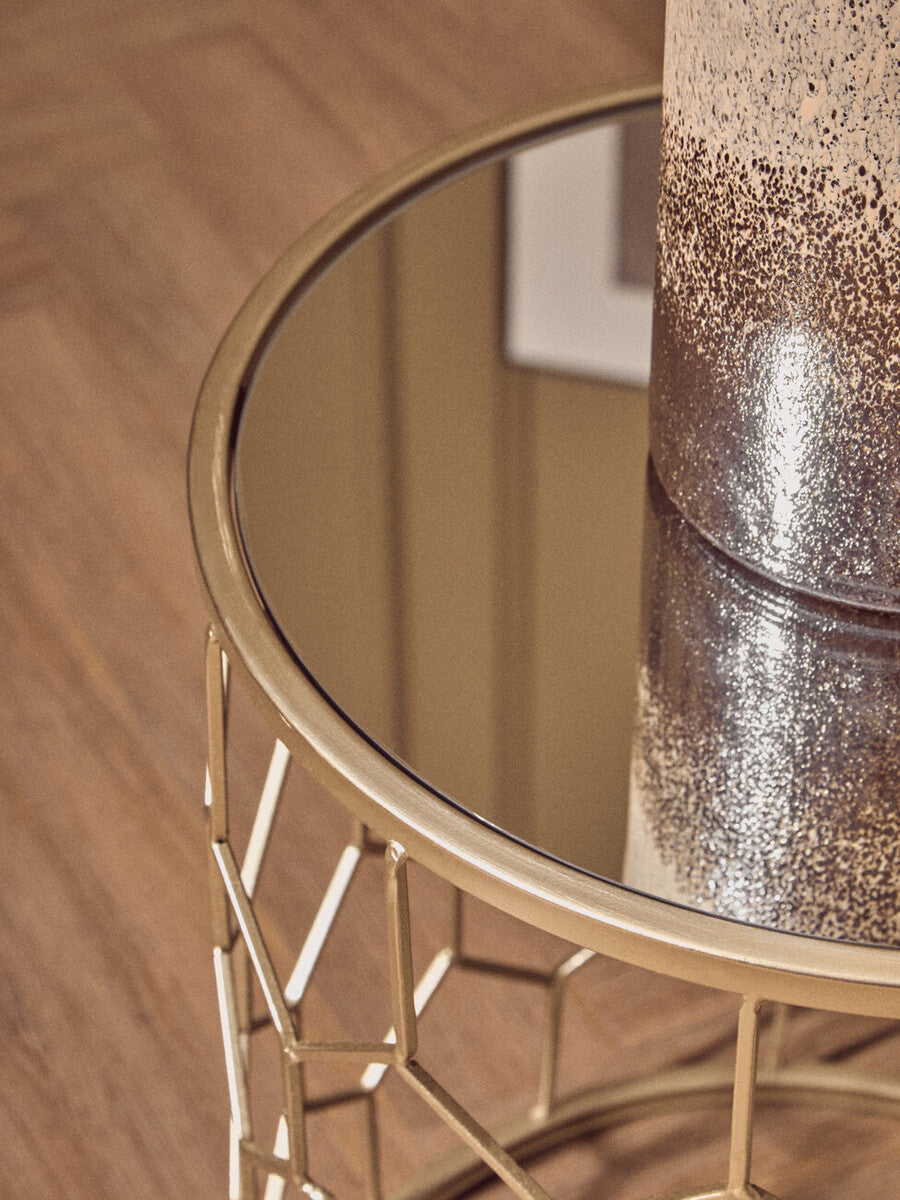 Arcana Set Of Two Honeycomb Side Tables.