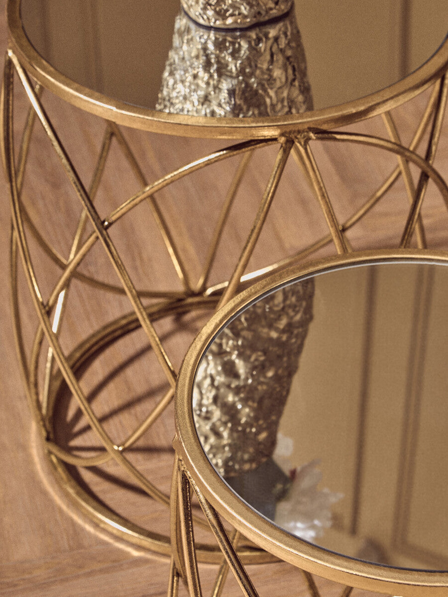 Arcana Set Of Two Round Side Tables.