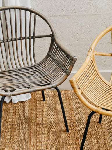 Lagom Grey Wash Natural Rattan Chair