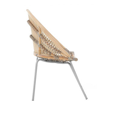 White Washed Natural Rattan Chair | Lagom