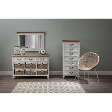 White Washed Natural Rattan Chair | Lagom