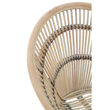 White Washed Natural Rattan Chair | Lagom
