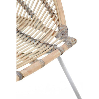 White Washed Natural Rattan Chair | Lagom