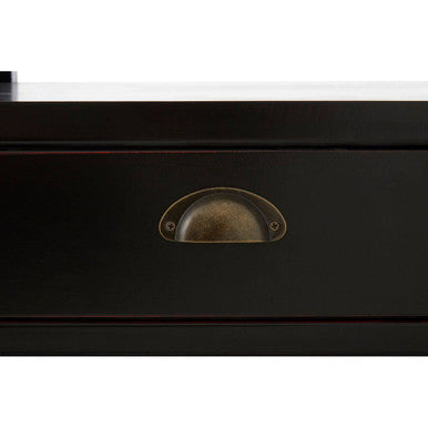 Black Rectangular Storage Coffee Table with Drawers | Virginia