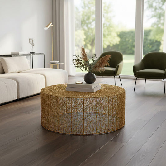 Templar Iron Coffee Table With Gold Finish