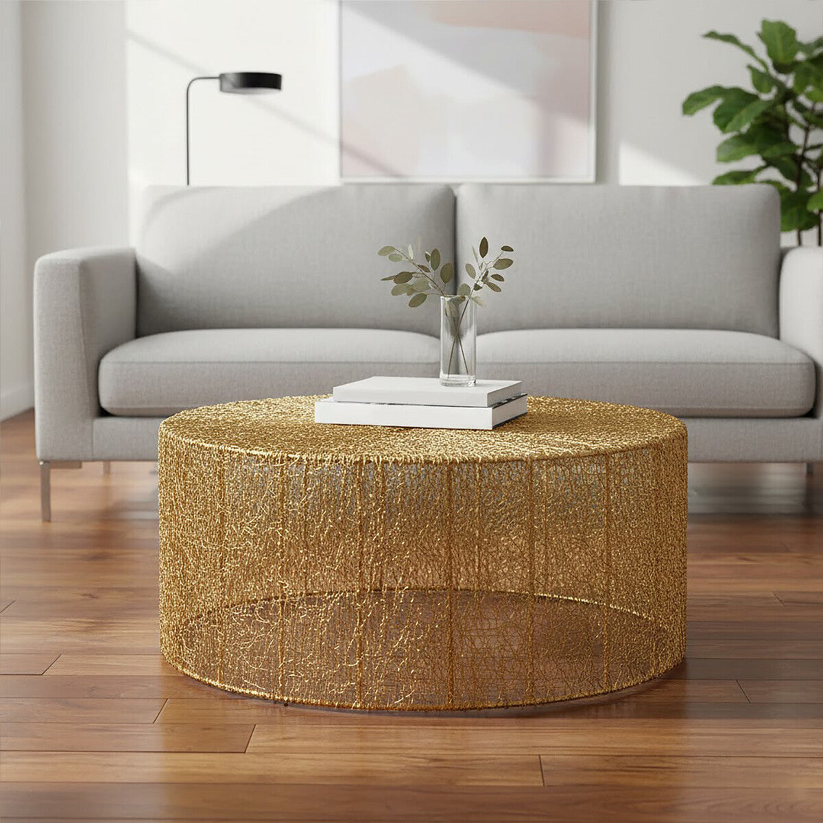 Templar Iron Coffee Table With Gold Finish