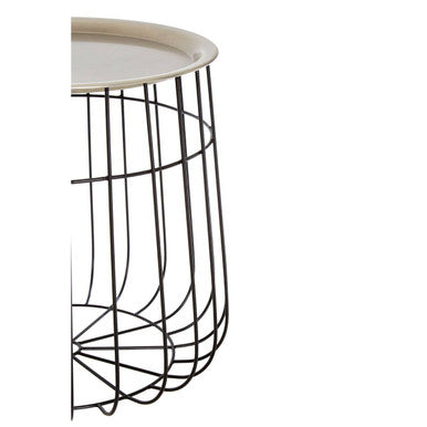 Templar Silver And Black Wire Detail Side Table