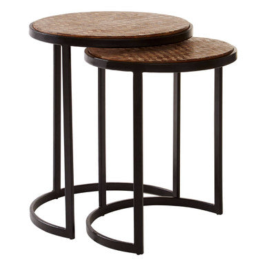 Halle Chevron Side Tables