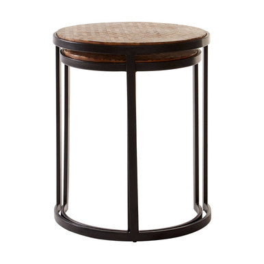 Halle Chevron Side Tables