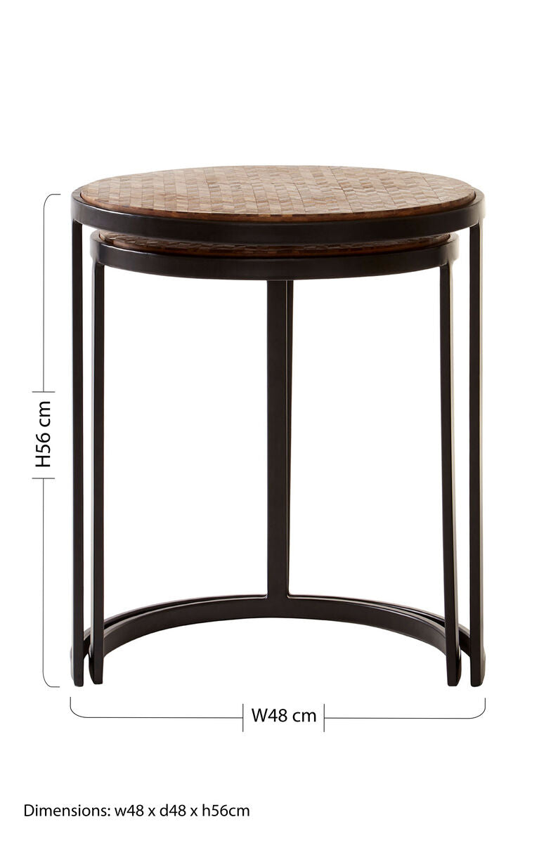 Halle Chevron Side Tables