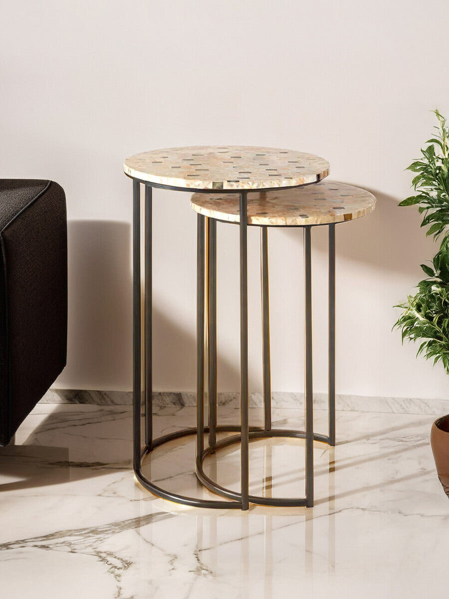 Halle Mother Of Pearl Side Tables