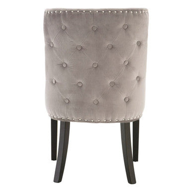 Regents Park Grey Velvet With Curly Back Dining Chair