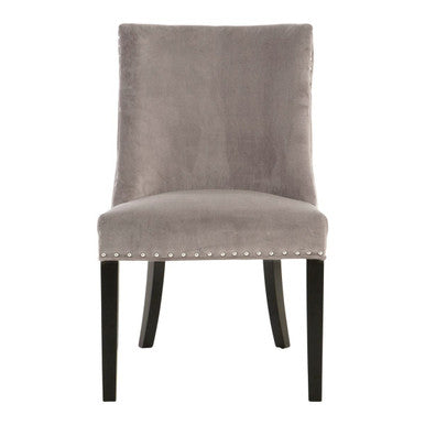 Regents Park Grey Velvet With Curly Back Dining Chair