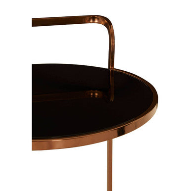 Ackley 2 Tier Rose Gold Finish Drinks Trolley