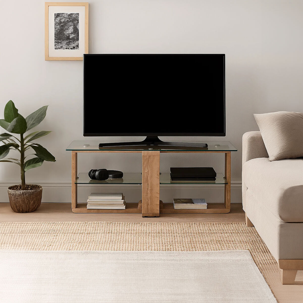 Barton 2 Tier Glass Media Unit