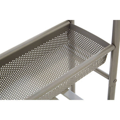 4 Tier Brush Nickel Trolley with 2 Baskets | Dara