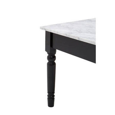 Henley White Marble and Black Frame Coffee Table