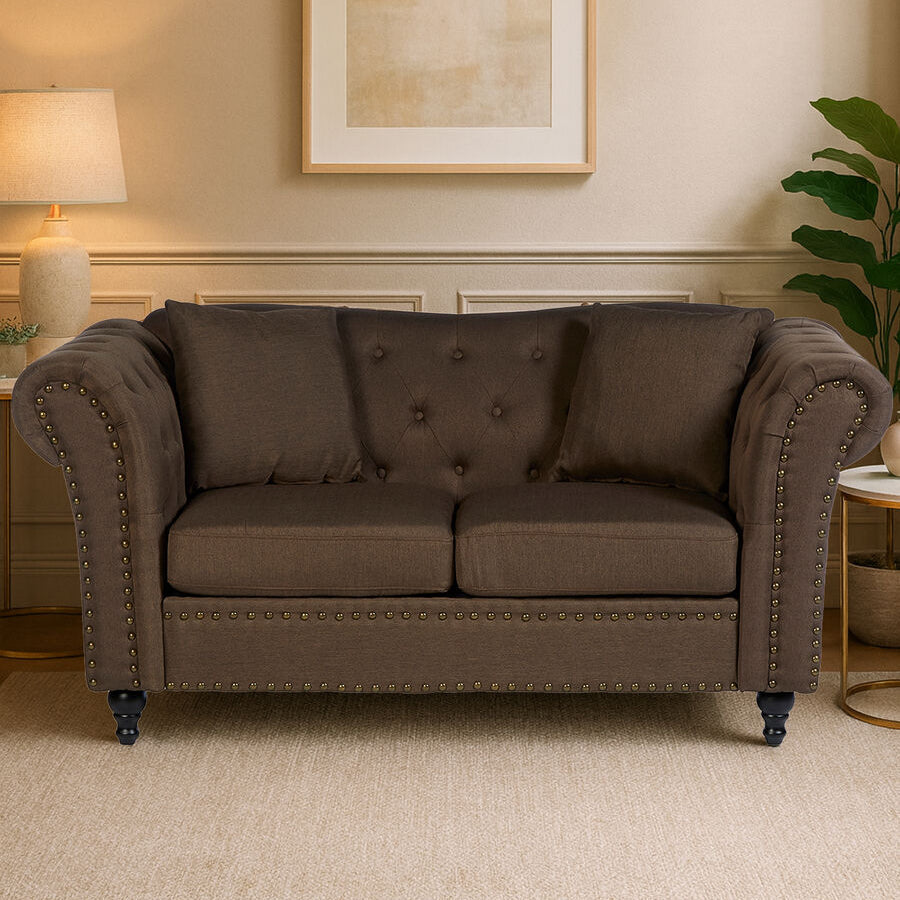 Fable 2 Seat Natural Chesterfield Sofa