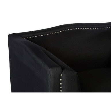Black Fabric Chair with Stud Detail | Feya