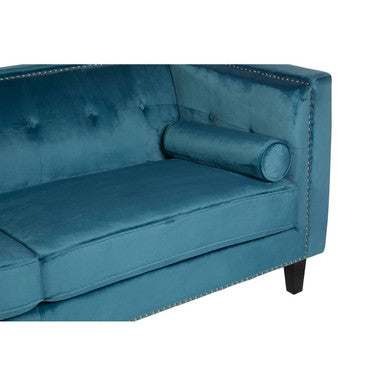 Felisa 3 Seat Blue Velvet Sofa