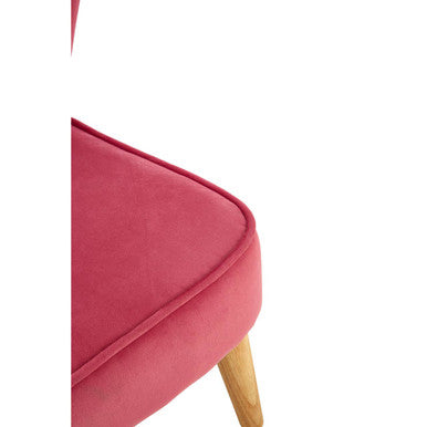 Mia Pink Velvet Kids Chair