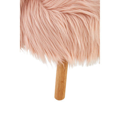 Kids Pink Faux Fur Chair