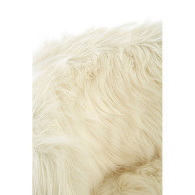 Kids White Faux Fur Chair