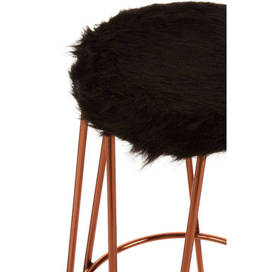 District Faux Fur Hairpin Stool