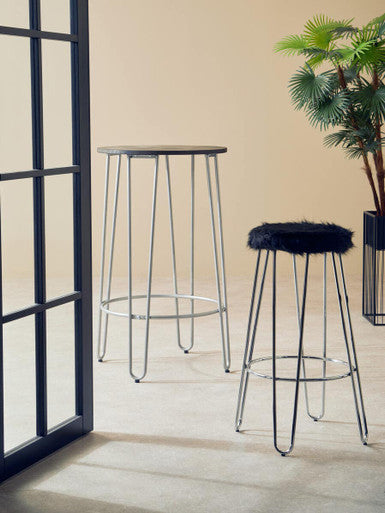 District Black Bar Stool