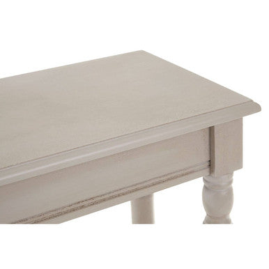 Grey Wooden Console Table with Spindle Legs and Bottom Shelf, Heritage