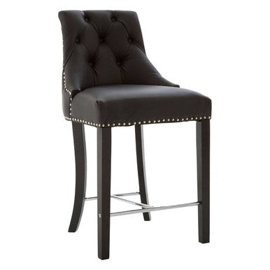 Black Faux Leather Bar Chair | Regents Park