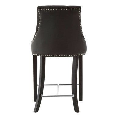 Black Faux Leather Bar Chair | Regents Park