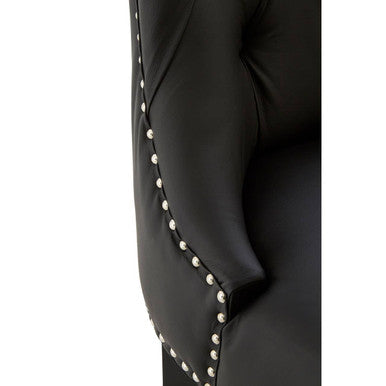 Black Faux Leather Bar Chair | Regents Park