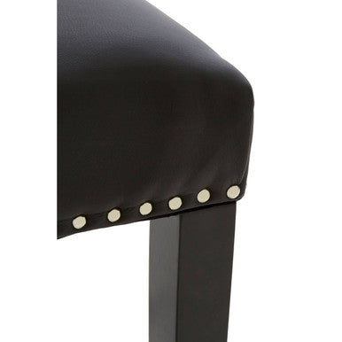 Black Faux Leather Bar Chair | Regents Park