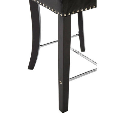 Black Faux Leather Bar Chair | Regents Park