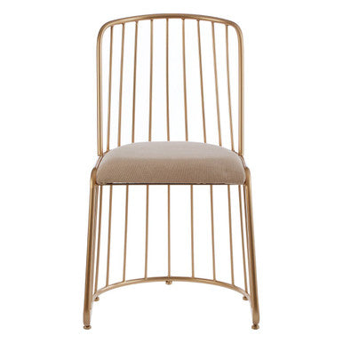 Lexi Chair With White Linen Seat