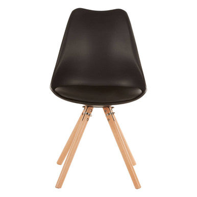 Stockholm Black Padded Seat Dining Chair