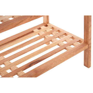 2 Tier Stackable Walnut Wood Shoe Rack | Arla
