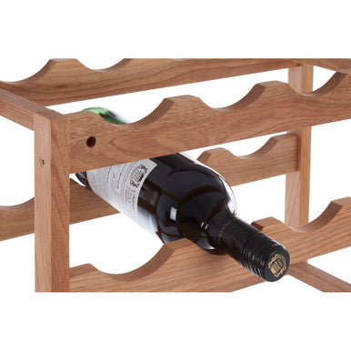 ARLA 3 Tier Walnut Wood Wine Rack