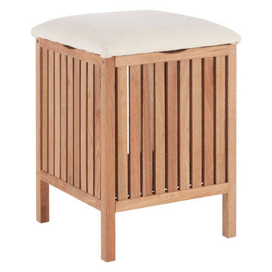 Wood Storage Stool | Walnut