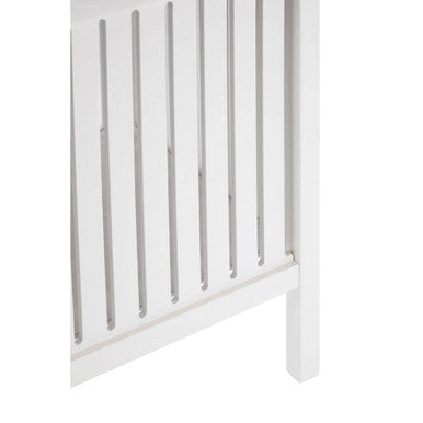 Salon White Bathroom Storage Stool with padded seat