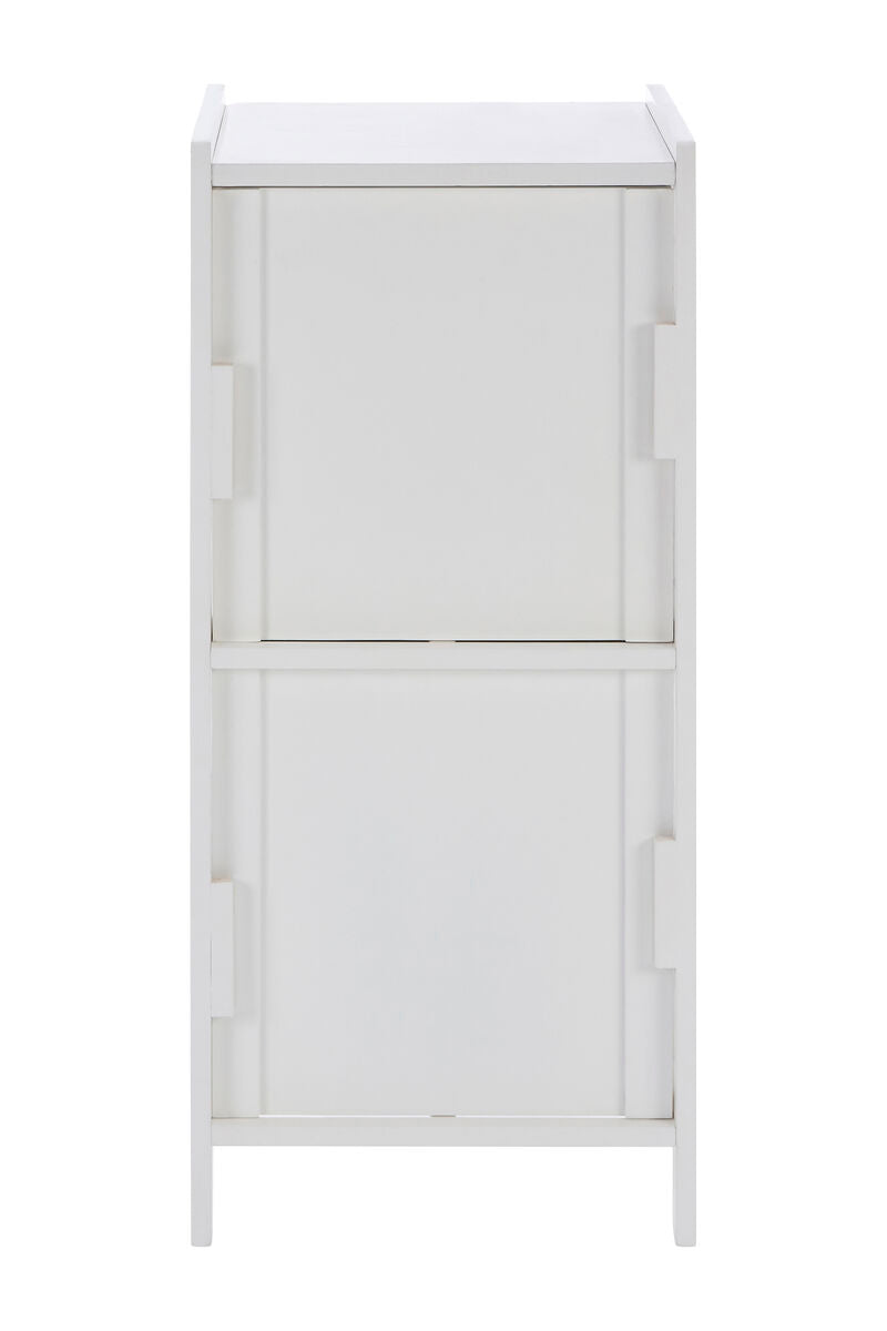 Salon white wood 2 Drawer cabinet
