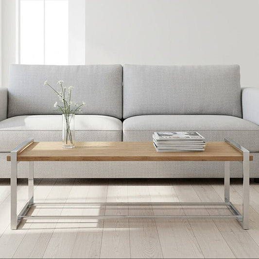 NaturaL Rectangular Coffee Table with Recycled Elm Wood Top, Menteng