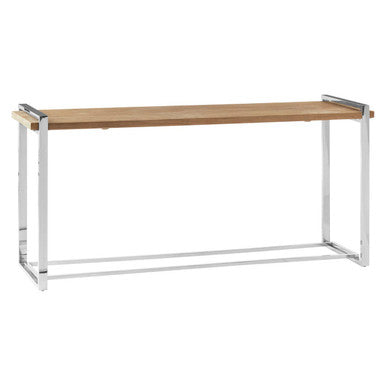 Natural Elm Wood Console Table with Metal Frame | Menteng