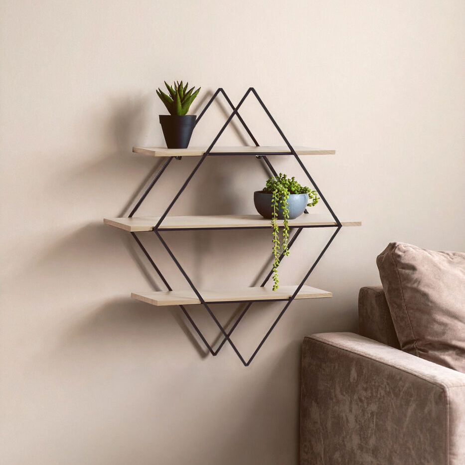 Brixton 3 Tier Rhombus Shelves