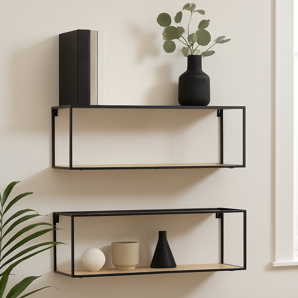 Set of 2 Cuboid Wall Shelf | Brixton