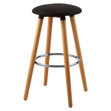 Stockholm Black Round Bar Stool