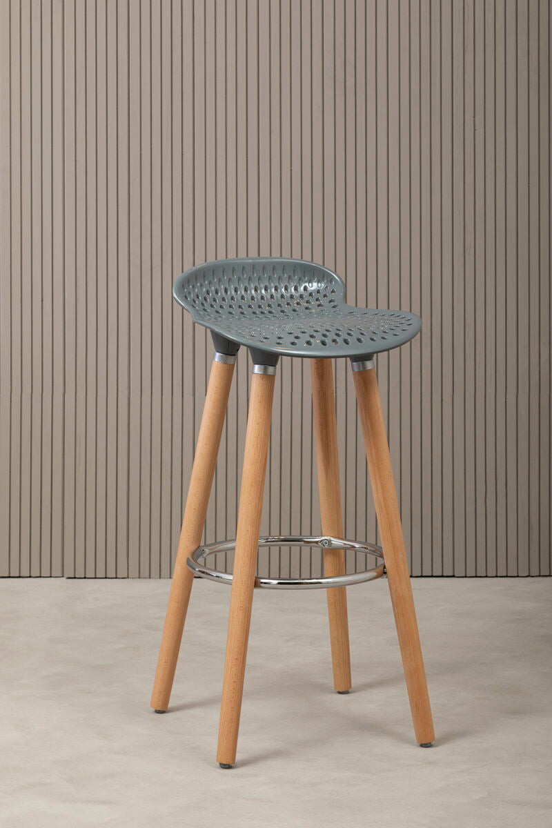 Stockholm Grey Pp Seat Bar Stool