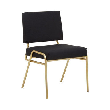Black Linen Chair | Lexa